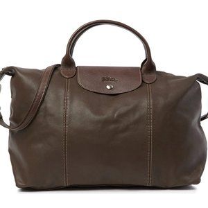 Longchamp Leather Le Pliage Cuir Convertible Bag